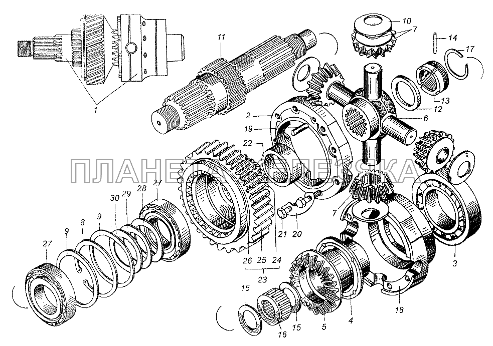 Дифференциал межмостовой МАЗ-64226 МАЗ-54326